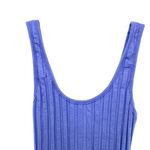 Jonathan Simkhai Irene Rib Jersey U Neck Bodysuit in Cornflower Blue Size M Photo 4
