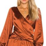 LPA Criss Cross Blouse in Cherry Brown XXS Photo 0