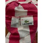Lacoste  Womens Pink White Stripe Long Sleeve Crew Neck Shirt Top Size 40 Photo 5