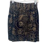 Karl Lagerfeld printed black and gold velvet jacket and skirt suit. Size 6. EUC. Photo 4