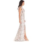 Dress the Population  Genevieve Lace Maxi‎ Gown One Shoulder Bow White Medium Photo 3