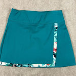 Tommy Bahama Skort Womens XS Teal Golf Tennis Built-In Shorts Tropical Trim Photo 0