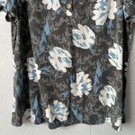 Bishuige Womens Top 2XL Henley Floral Casual Everyday Wear Soft Stretch Comfort Gray Size 2X Photo 3