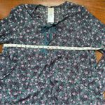 LOGO By Lori Goldstein  Teal and Purple Floral Cardigan Photo 2