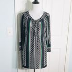 INC 🌺 3/$20 SALE Boho Lace Up V Neck Tunic Top Photo 2