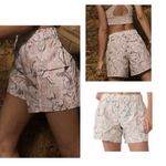 Free People FP MOVEMENT In The Wild Print Shorts Ivory Coral Combo‎ size small new Gorpcore Photo 1