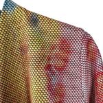 Radzoli Watercolor Open Front Draped Cardigan Multicolor Artistic Print Size XL Blue Photo 4