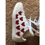 Ash  Nikita White Leather Red Sequin Heart Lace Up Sneakers Shoes Love 36 US 6 Photo 7