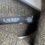 Ralph Lauren Lauren  Aron Cable Knit Turtleneck Wool Blend Sweater Olive Green M Photo 4