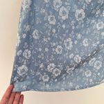 Princess Polly Ramie Satin Floral Strapless Silky Mini Dress Party Blue Photo 3