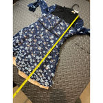 Foxiedox $238  | Felicia | Crochet Lace Dress with Sheer Lace Neck Blue Size 8 Photo 6