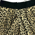ZARA Women's Leopard Print High-Rise Culottes Shorts Size XS Brown and Black Photo 2
