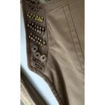 Coldwater Creek  Chocolate Brown Cotton Blend Jacket w/Button Bead Trim - size 10 Photo 2