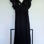 Scotch & Soda  Black Day To Night Midi Dress with Ruffle Detail Photo 4