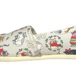 Toms NWT Women’s Belmont Holiday Cats Slip On Shoes Light Gray Size 8 Photo 5