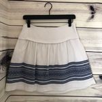 Madewell White & Blue Embroidered Skirt Photo 3