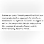 Mono B size small black foil high waist biker shorts discreet phone pouch new Photo 10