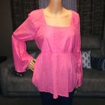 Red Camel Pink Long Sleeve Blouse Women's Medium Boho Photo 6