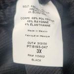 Lush Clothing Lush Black Ribbed Knit Top with Drawstring Ruching Size 3X Plus Size Black Top Photo 6