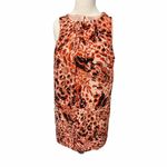 H&M  Sleeveless Dress Keyhole Batik‎ Printed Back Pink Orange Size 2 Photo 1