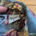 Krazy Kat  vintage retro blue‎ floral women's button down size small 100% cotton Photo 2