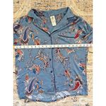 In Bloom by Jonquil Pajama Set Womens Small Blue Paisley Soft‎ Knit Cozy Luxury Photo 12