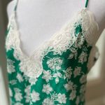 Victoria's Secret Vintage Victoria’s Secret Gold Label Ivory Green Floral Chemise Slip Dress Small Photo 13