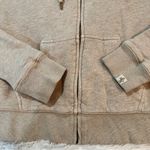 J.Crew Vintage Sherpa Lined Zip Hoodie Sweatshirt Beige Size Small Photo 14