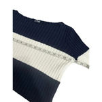 Aerie  Cropped Sweater Size Small Striped Navy White Nautical Cotton Photo 5