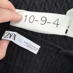 ZARA Sweater Dress Womens Small Black Cable Knit Sleeveless Bodycon Pullover Photo 3