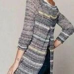 Free People Life Is A Beach Knit Crochet Sweater Open Back Multi Stripe Small Photo 1