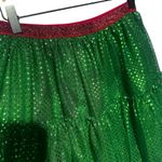 Holiday Time Adult Christmas Tutu Whimsical Large Green Sparkle Photo 4