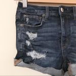American Eagle Hi Rise Shortie Ripped Stretch High Waist denim jean shorts 4 Photo 1
