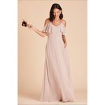 Birdy Grey ‎ Jane Convertible Chiffon Maxi Bridesmaid Dress with Slit in Taupe, S Photo 8