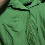 Mountain Hardwear  Womens 4X‎ Green Short Sleeve Button Up Active Top Vented Hike Photo 4
