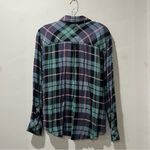Rails  Hunter Multicolor Lurex Button-Front Shirt Metallic Thread Womens Large Photo 7