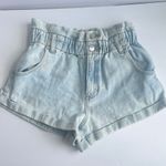 PacSun Blue Jean Shorts with Paper-Bag Waist Sz 24 🕶️ Photo 0
