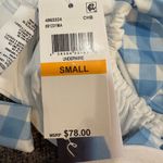 Isabella Rose Chambray Chateau Checkered Halter Swim Top Sz S NWT Blue Photo 5