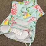 Cupshe Tummy Control  Women’s One Piece Swimsuit Floral Lemons Girl Shelf Bra NWT Photo 2
