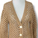 LPA Revolve Lanita Crochet Dress Tan & Ivory Size XS Neutral Beach Bohemian 70s Photo 6