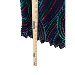 Scala VTG Beaded Sequin Top 3X Black Multicolor Silk Short Sleeve Costume Party Photo 11