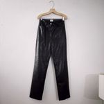 Aritzia  Wilfred Melina High Rise Vegan Leather Pants Straight Leg Black Photo 1