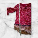 st. john's bay St. John’s Bay Blouse size S Red Neutral Scarf Floral Garden Paisley Photo 8