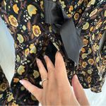 Free People Nicolette Velvet Floral Blazer with Bow black gold Photo 1