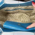 Kate Spade New York Lazuli Pretty Penny Treesh Patent Leather Satchel Bag Purse Blue Photo 7