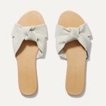 Rothy’s The Knot Sandals Cream Bow Slide Sandals Sz8 Tan Size 8 Photo 3