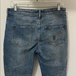 Pilcro Anthropologie  The Borrowed Embroidered Boyfriend Distressed Jeans Photo 3
