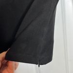 Fifteen Twenty XS Black Square Neck Long Sleeve Top Faux Suede Contrast Stitch Photo 3