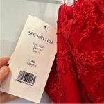 Sherri Hill  53345 Strapless Embroidered Gown Red Size 16 Photo 4