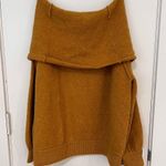 Free People Echo Beach Wool Sweater Mustard Off the Shoulder Photo 10